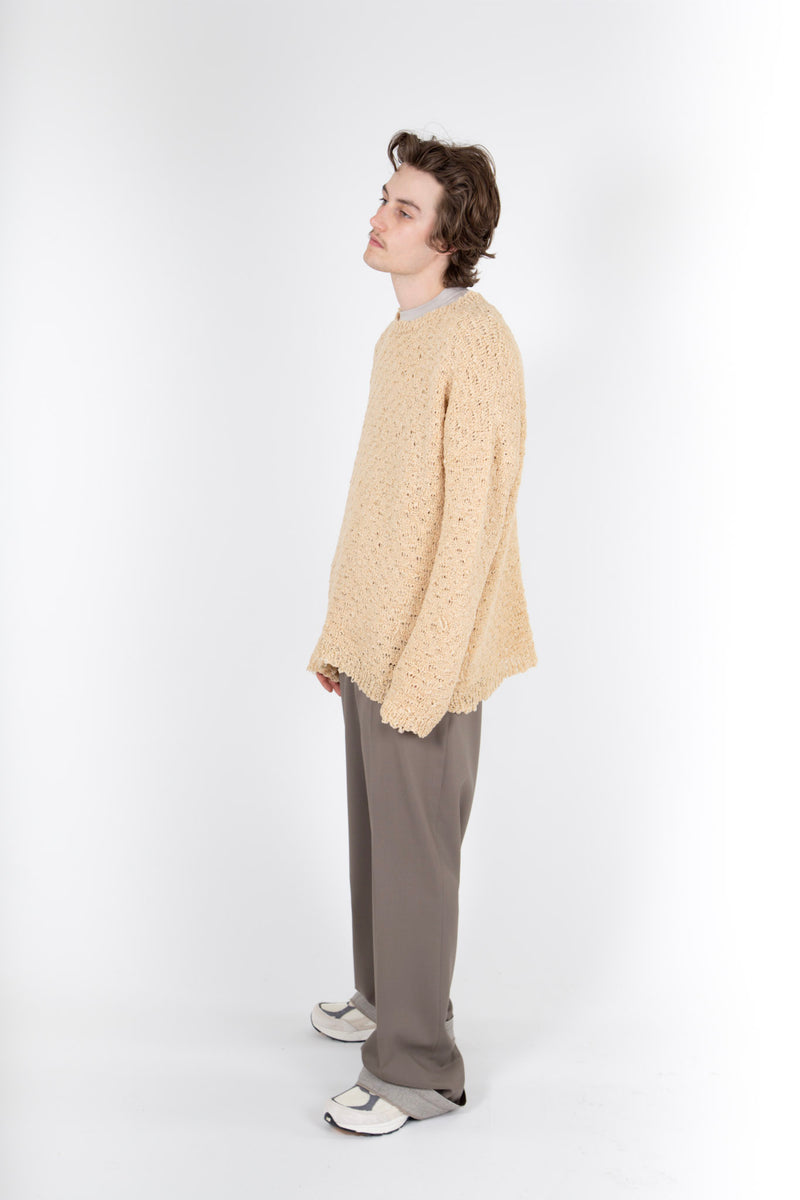 Popover Roundneck Beige Faux Cord