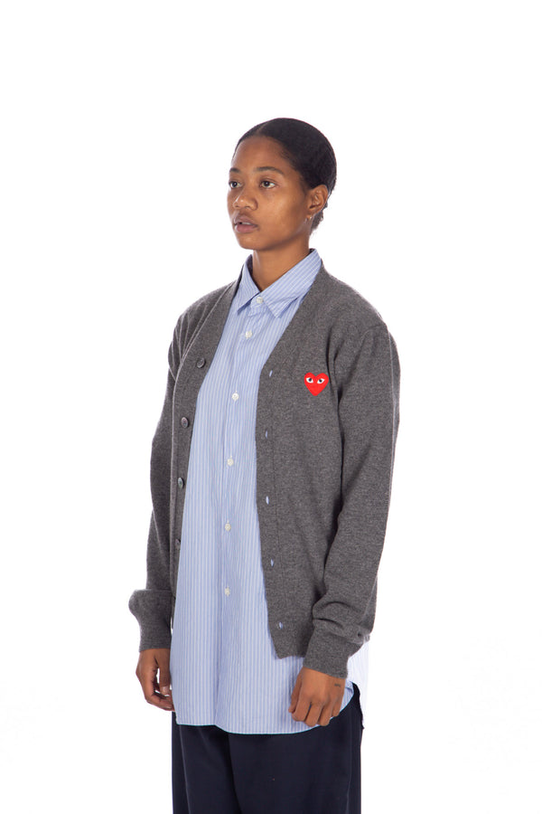Heart Logo Cardigan Grey