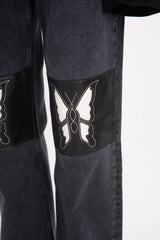Third Cut Schmetterling Patch Denim