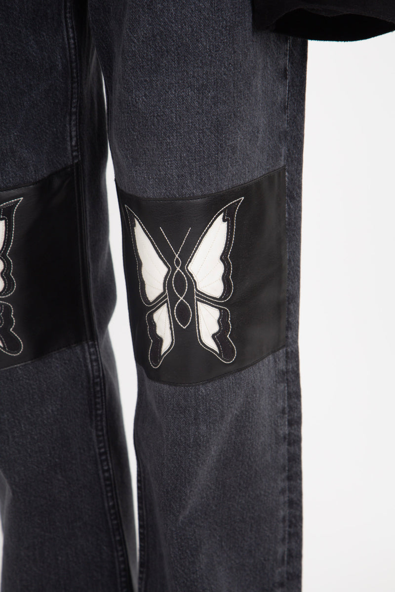 Third Cut Schmetterling Patch Denim