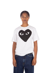 Big Black Heart Graphic Tee White