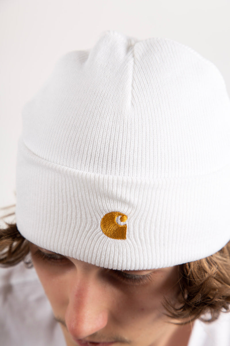 Chase Beanie White / Gold