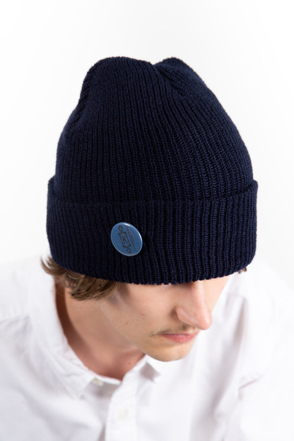 Navy Wool Watch Cap