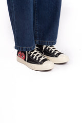 CDG X Converse Single Heart Hi Black