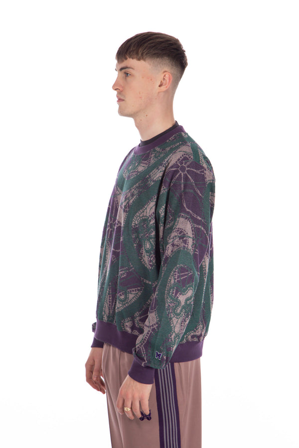 Crew Sweat Shirt - Papillon Pile Jq. Purple