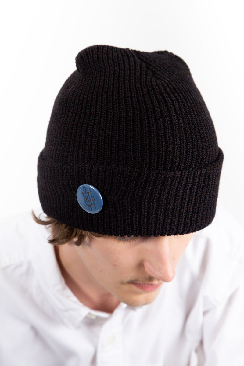 Black Wool Watch Cap
