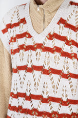 Knitted Vest Zig Zag Stripe