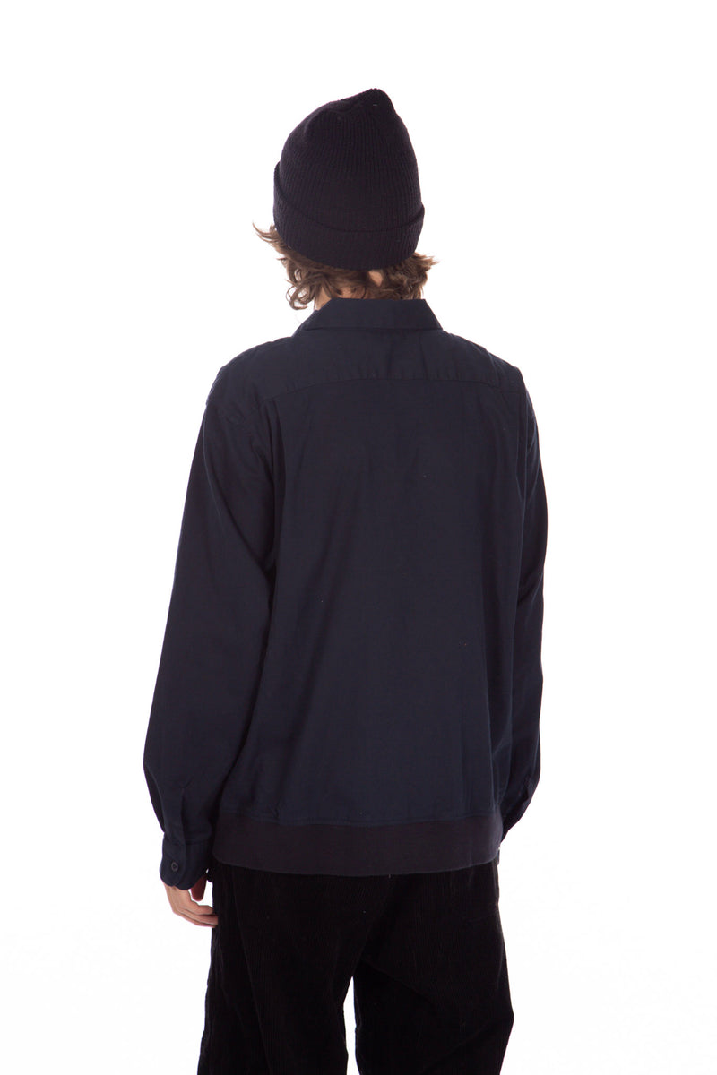 Cotton Micro Sanded Twill Shirt Navy