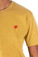 Olive / Red Little Heart Tee