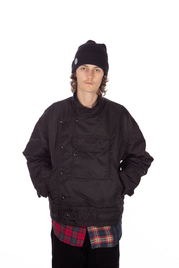 Moto Jacket Black Flight Nylon Satin