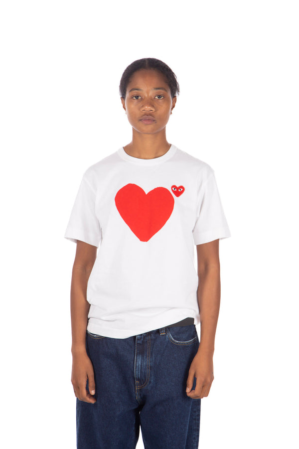 Plain Heart Graphic Tee White