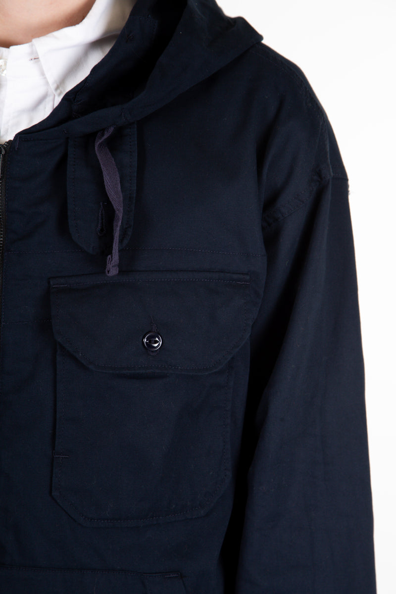 Navy Micro Sanded Twill Bush Shirt