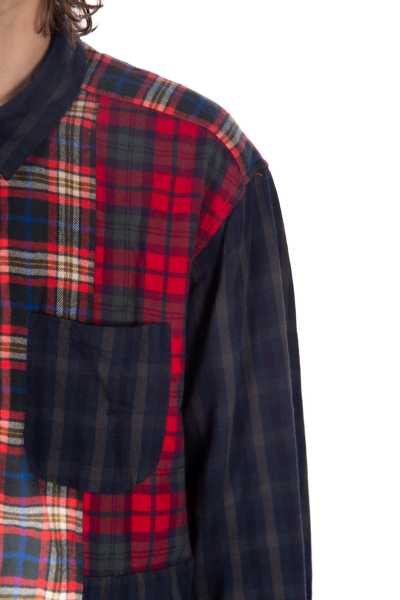 Combo Cotton Flannel Plaid Navy