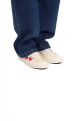 CDG X Converse Multi Heart Hi Off White