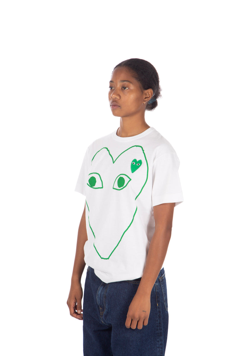 Green Stretch Outline Tee