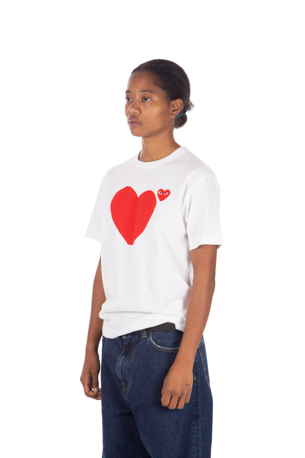 Plain Heart Graphic Tee White