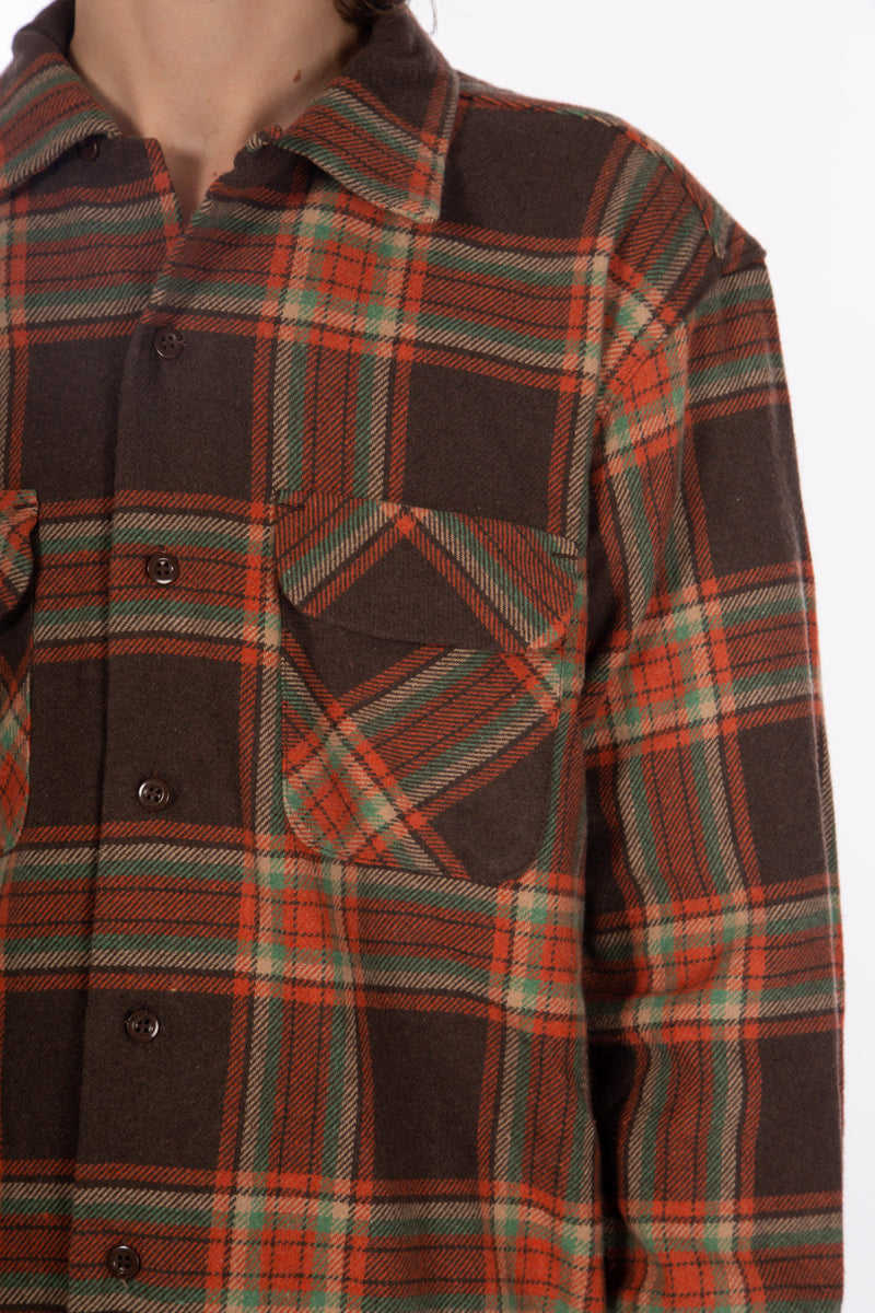 Big Plaid Heavy Twill Brown / Orange