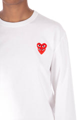 Stacked Double Heart L/S White