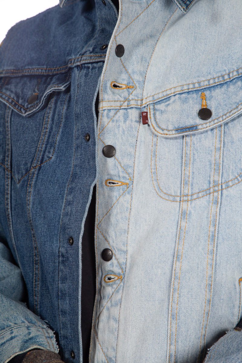 Jean Jacket + Blanket Covered Reversible Jacket