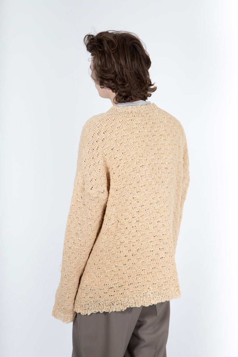 Popover Roundneck Beige Faux Cord