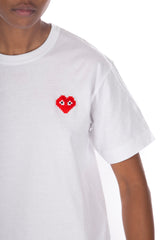 Heart Logo Tee White / Red x Invader