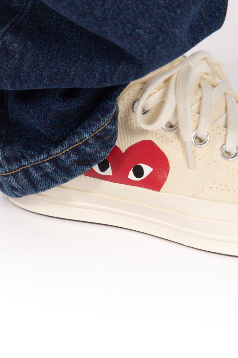 CDG X Converse Single Heart Low Off White