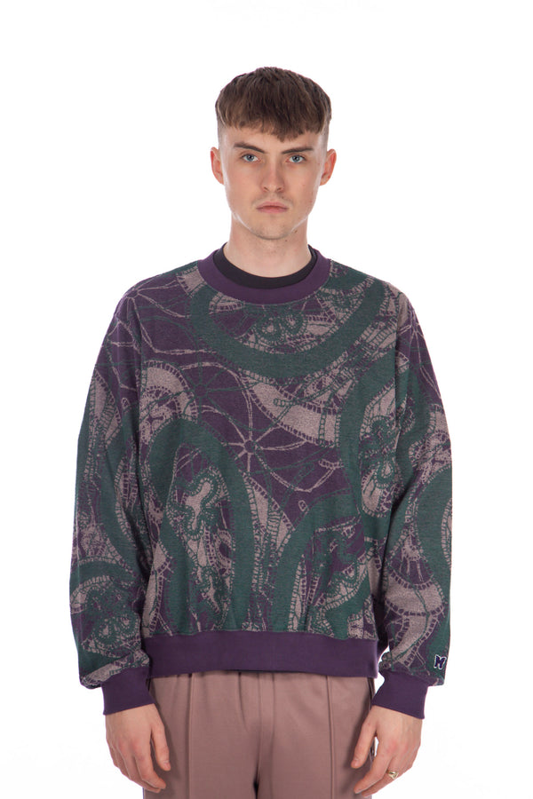 Crew Sweat Shirt - Papillon Pile Jq. Purple