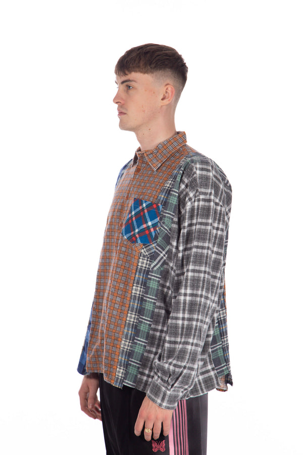 7 Cut Flannel Wide Shirt (A)