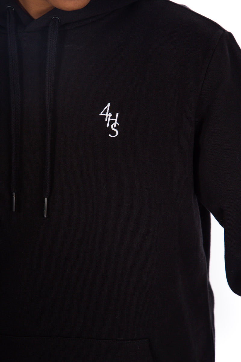 Monogram Hoodie Black