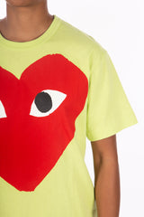 Pastelle Big Heart Tee Lime / Red
