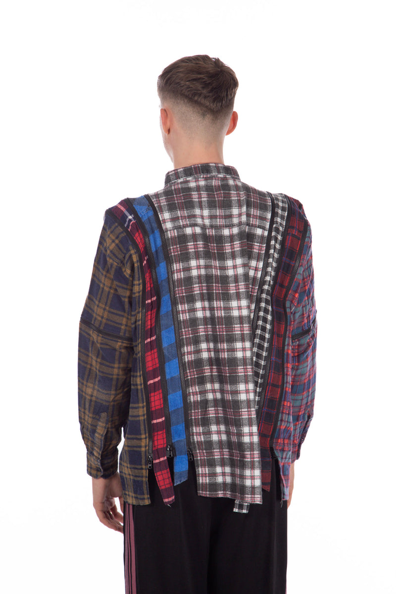 7 Cut Zipped Flannel Shirt (B)