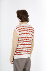 Knitted Vest Zig Zag Stripe