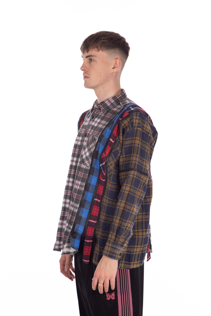 7 Cut Zipped Flannel Shirt (B)