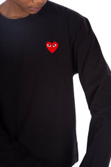 Heart Logo Long Sleeve Tee Black / Red
