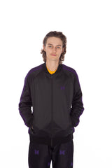 Rib Collar Track Jacket Black