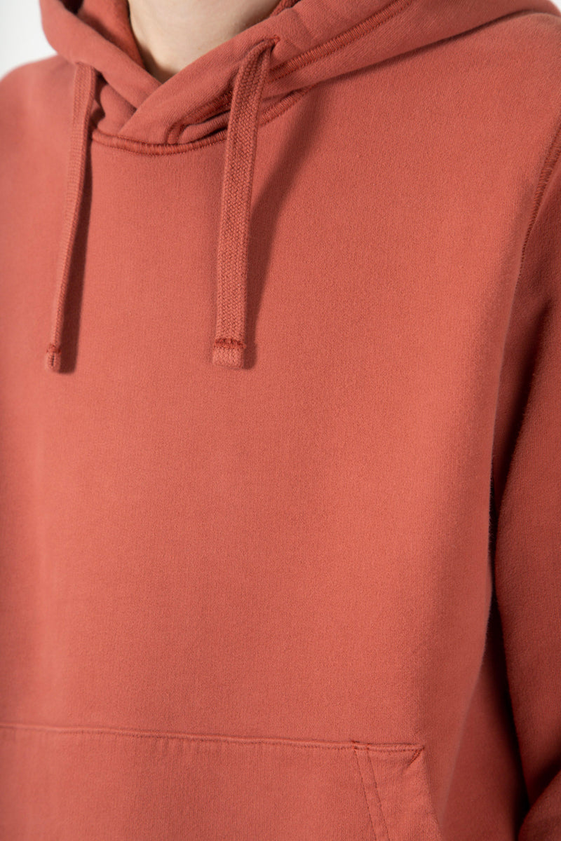 Brushed Cotton Fleece Sweatshirt Brick Red