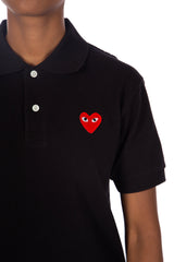 Heart Logo Polo Black