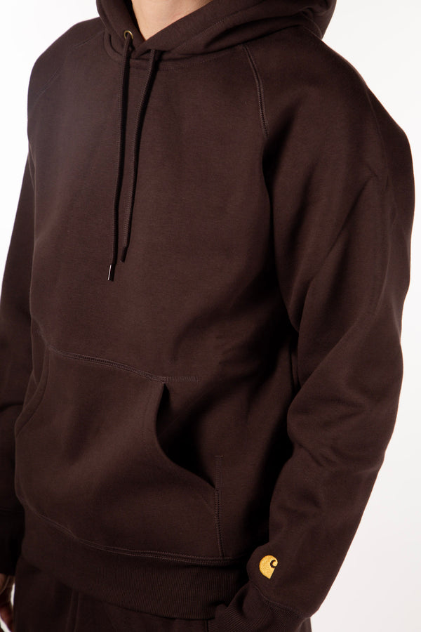Hooded Chase Sweat Dark Umber
