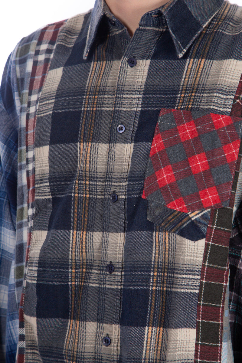 7 Cut Flannel Wide Shirt (C)