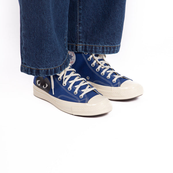 CDG X Converse Single Heart Hi Blue Quartz Four Horsemen Shop