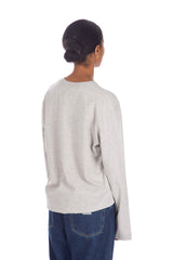 Grey Sideways Print L/S Tee
