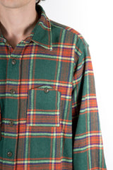 Green/Orange Heavy Plaid Work Shirt