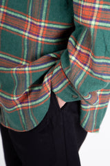 Green/Orange Heavy Plaid Work Shirt