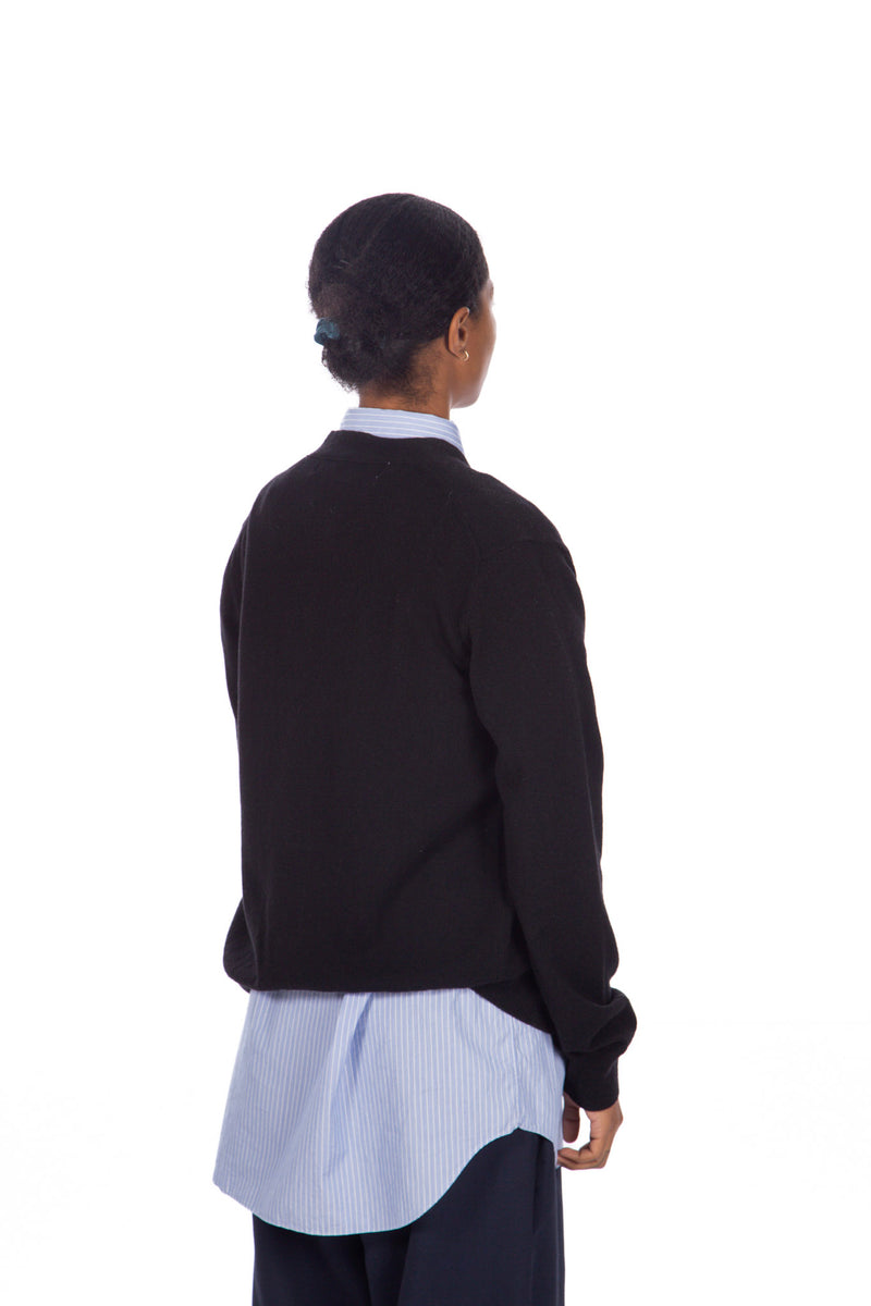 Gold Heart Cardigan Black