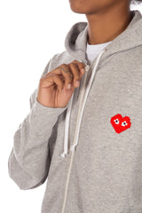 Invader Zip- Up Hoodie Grey