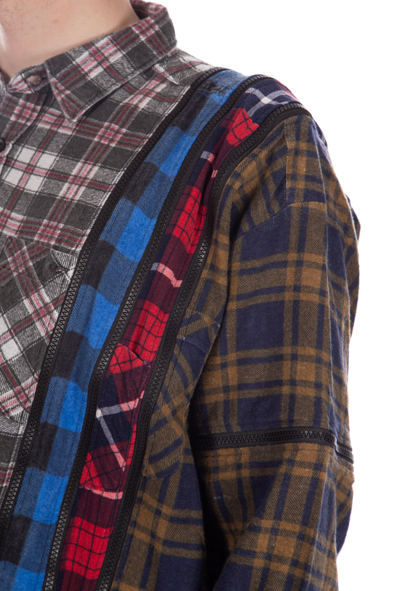7 Cut Zipped Flannel Shirt (B)
