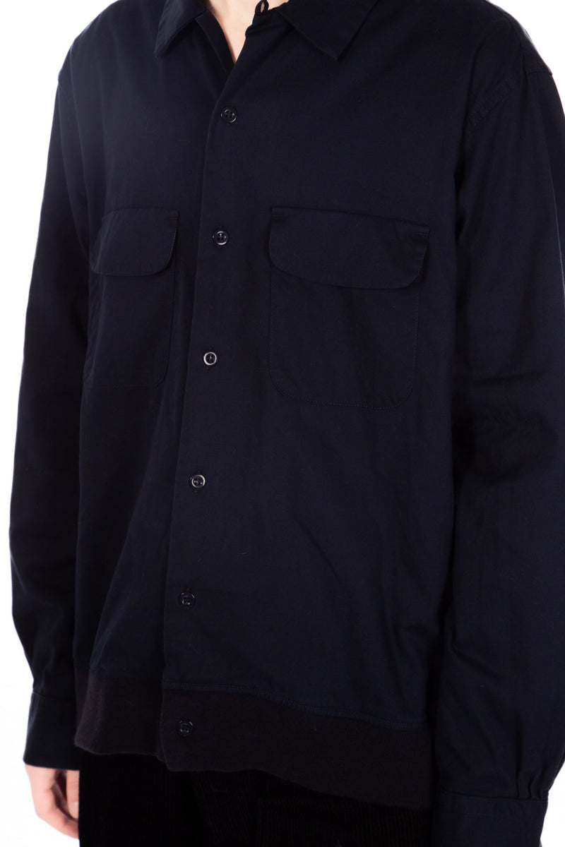 Cotton Micro Sanded Twill Shirt Navy