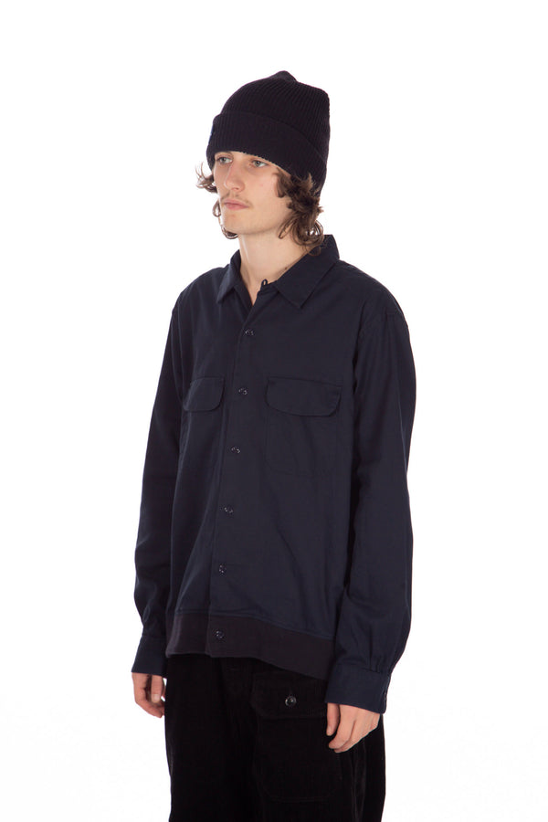 Cotton Micro Sanded Twill Shirt Navy