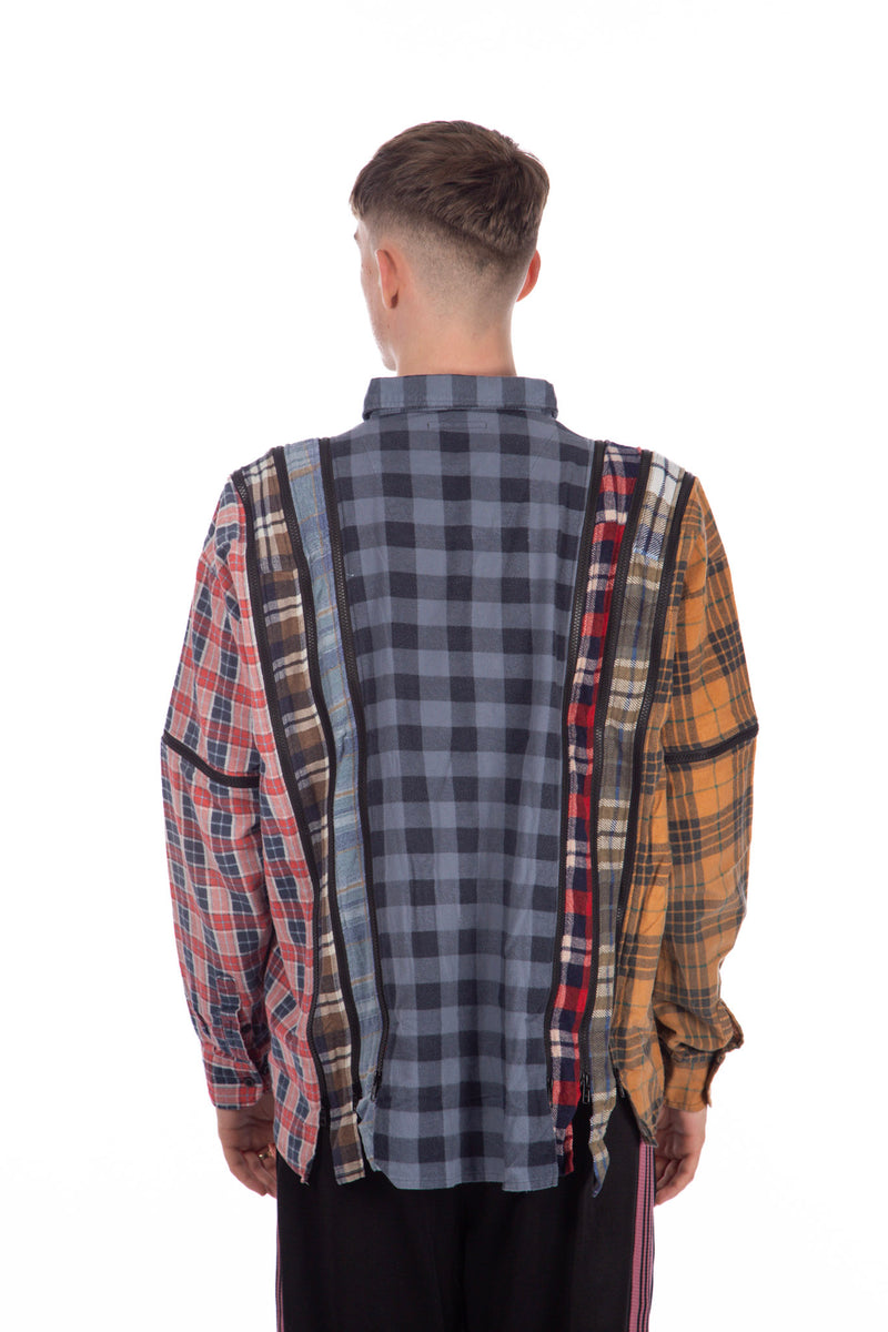 7 Cut Zipped Flannel Shirt (A)