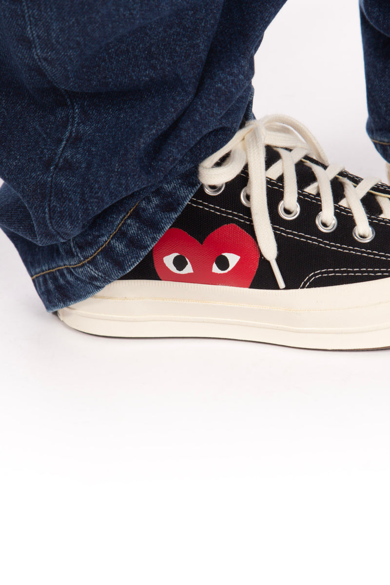 CDG X Converse Single Heart Low Black